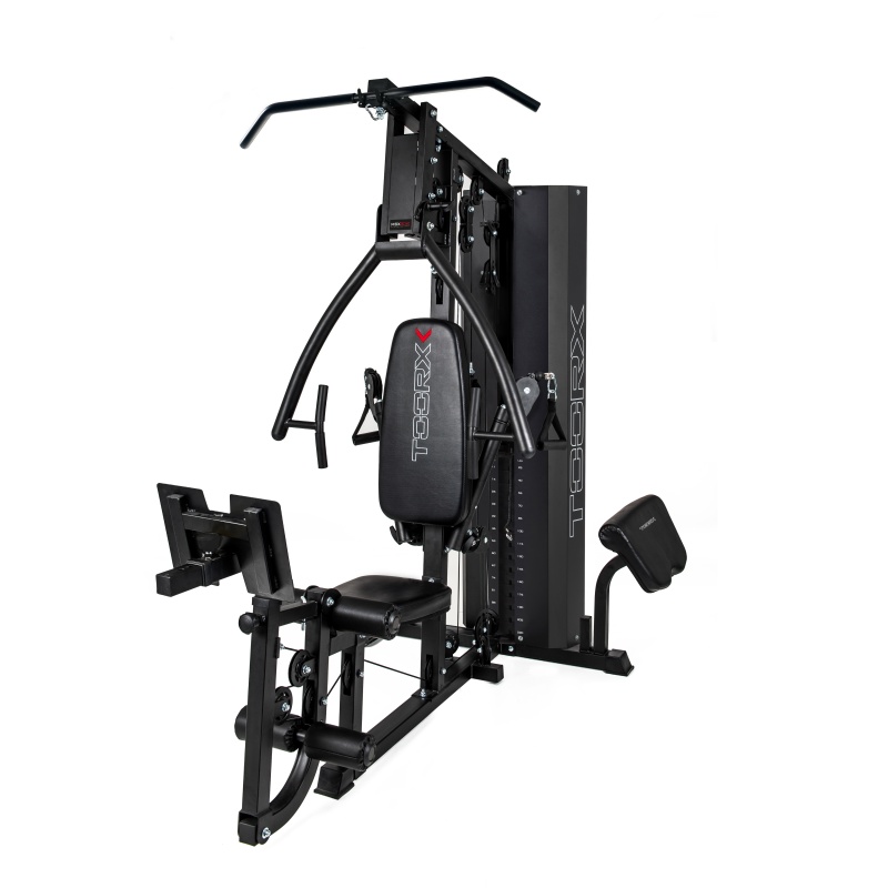 TOORX MSX-90: Multifunción 102 kg Prensa de Piernas Ajustable, Brazos Regulables y Cables Libres