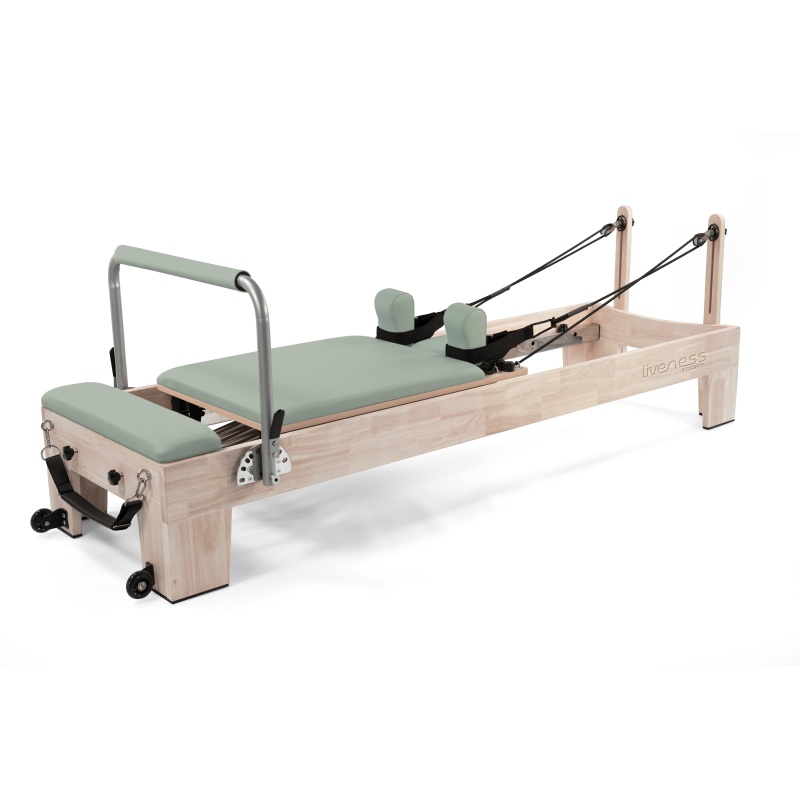 Toorx PTX5000: Reformer de Madera de Roble Clásico con 6 Muelles Templados, Barra de Pies Ajustable
