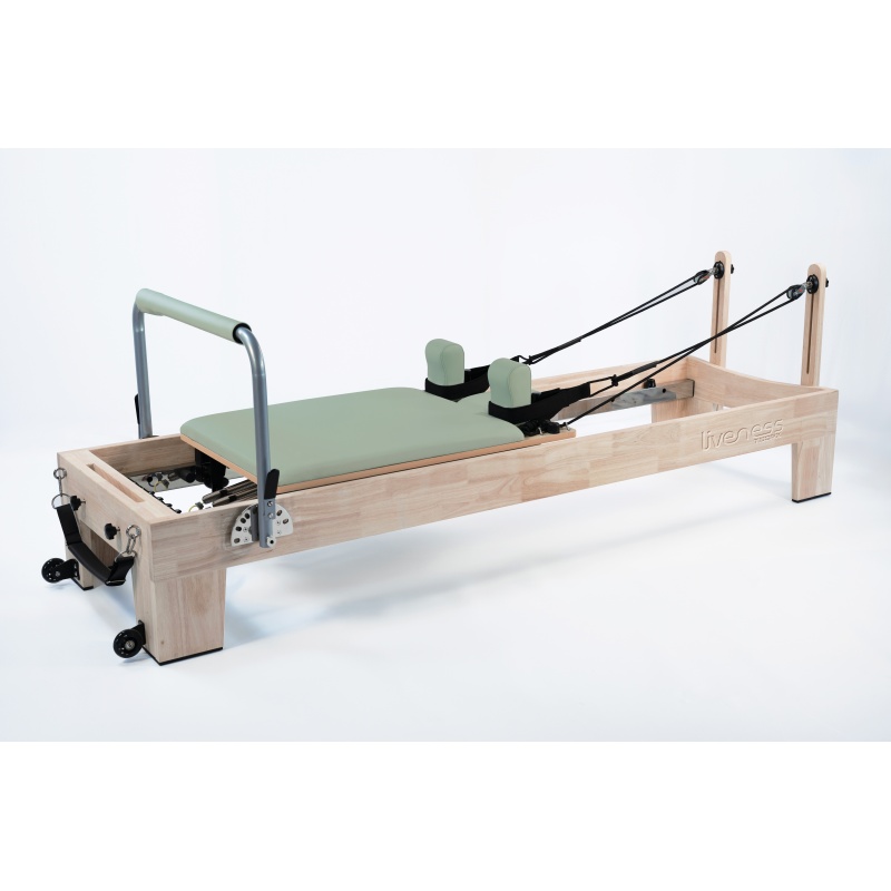 Toorx PTX5000: Reformer de Madera de Roble Clásico con 6 Muelles Templados, Barra de Pies Ajustable