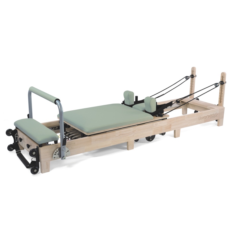 Toorx PTX3000: Reformer de Madera de Roble Plegable Profesional con 6 Muelles, Almacenamiento Vertical