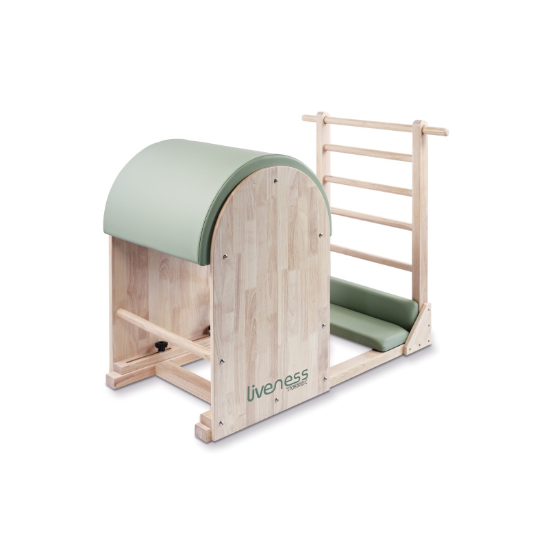 Toorx PTX1900: Barril con Escalera de Madera de Roble Profesional con Ajuste de Distancia Regulable y Acolchado Ergonómico