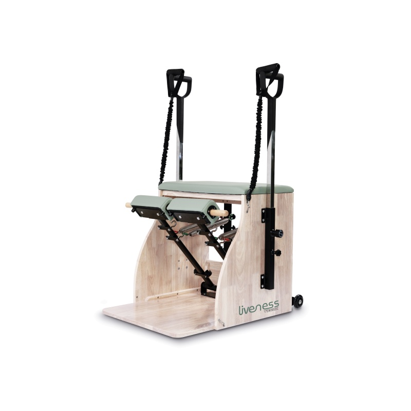 Toorx PTX1800: Silla Madera de Roble Profesional con 4 Muelles Ajustables en 4 Niveles, Pedales Independientes y Asas Removibles