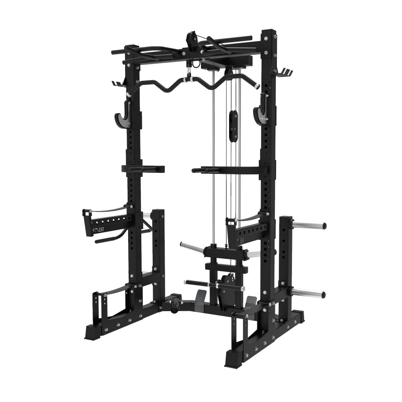 JK Fitness JKV74: Jaula de Potencia Profesional con Módulo de Jalones, Estructura de Acero Reforzado y Accesorios Incluidos