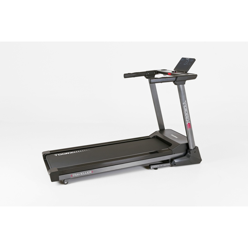 Toorx Traveller: Cinta de correr Plegable con Motor DC 3.5 HP Inclinación Eléctrica 12% y App Ready Superficie 470x1400 mm