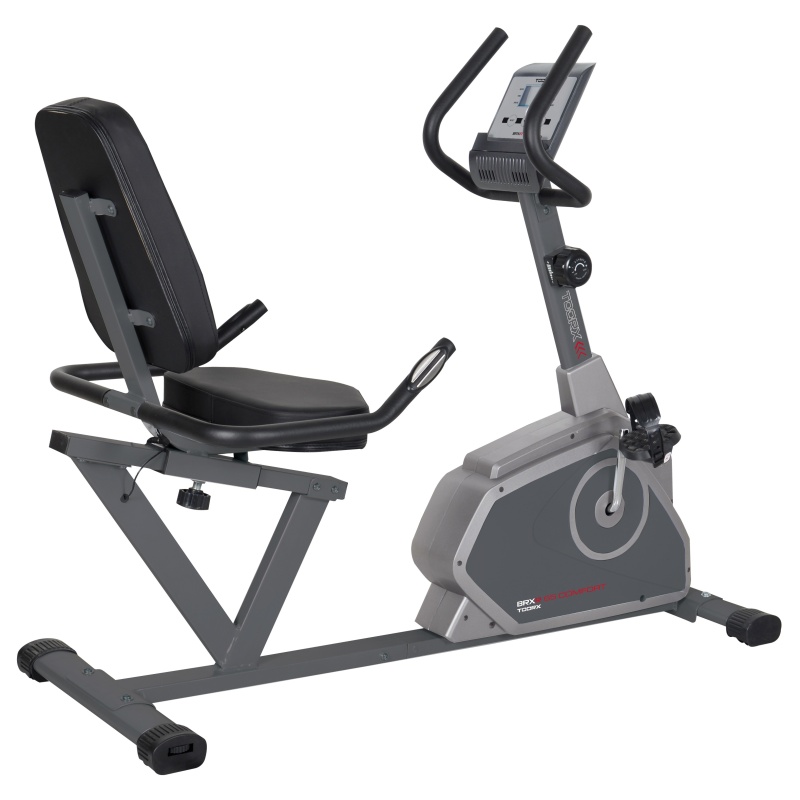 Toorx BRX R 65 Comfort: Bicicleta Reclinada con Resistencia Manual 8 Niveles y Volante 7 kg Soporte Dispositivo