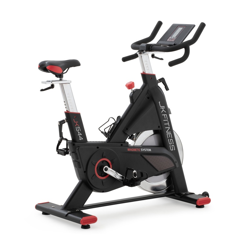 JK Fitness  JK-544 : Bicicleta Spinning Magnética Volante 22kg, Ajustes milimetricos y Apps Kinomap/Zwift