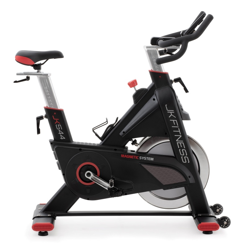 JK Fitness  JK-544 : Bicicleta Spinning Magnética Volante 22kg, Ajustes milimetricos y Apps Kinomap/Zwift