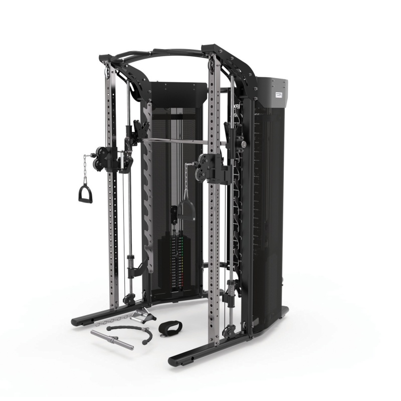 Estación Multifuncional Toorx ASX-7000: 3 en 1 con Polea Dual, Máquina Smith y Rack | Entrenamiento Completo Profesional