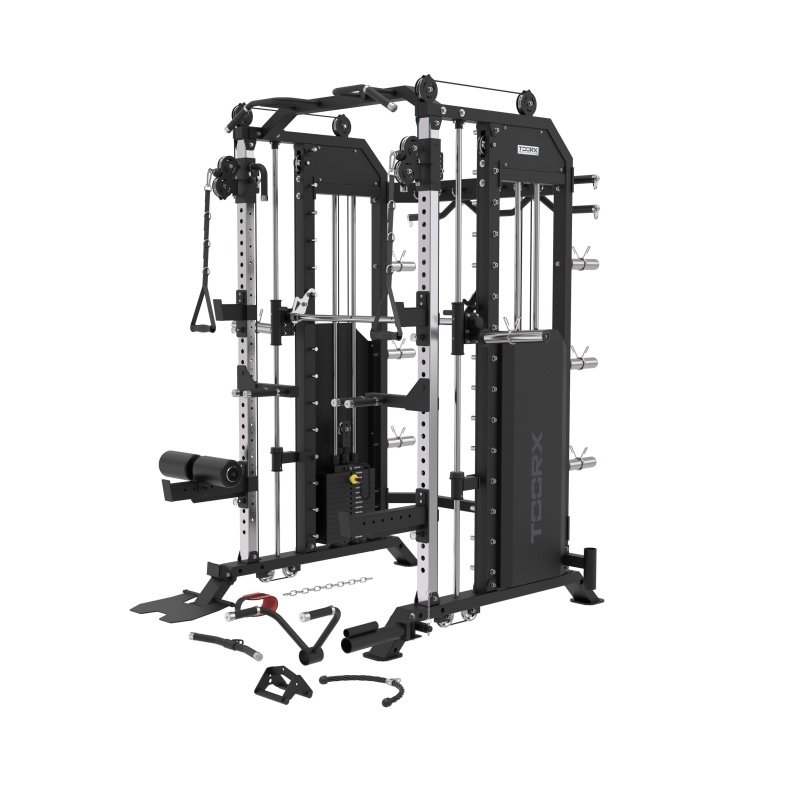 MultiPower All in one ASX-6000 - Máquina Smith, Multipower, Rack + Poleas 2x90kg