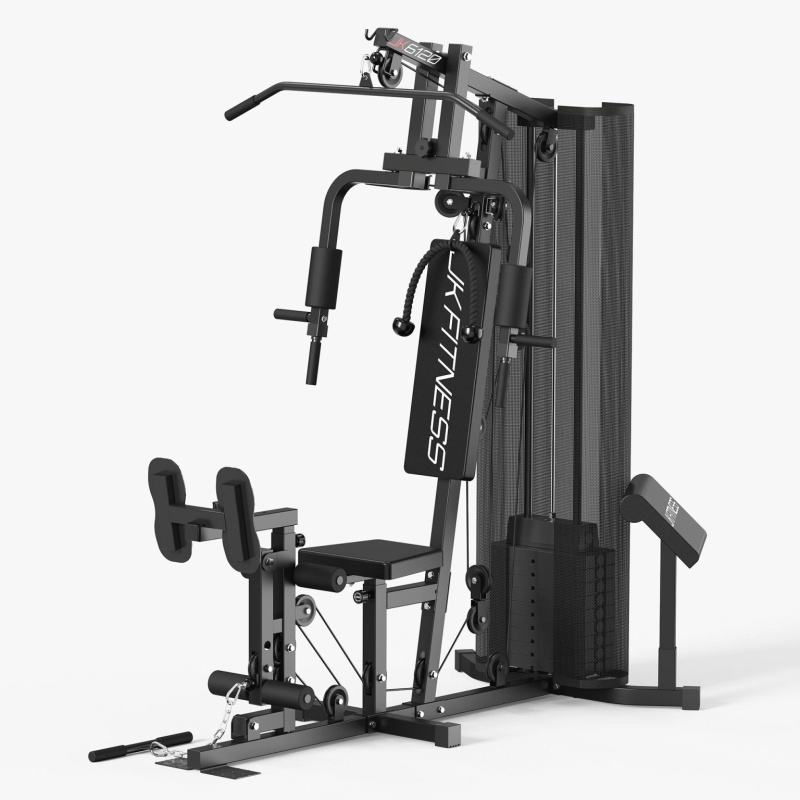 JK Fitness JK6120: Multifunción 67 kg Prensa de Piernas Frontal, Ajustes Ergonómicos y Accesorios Completos